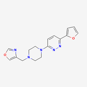 4-[[4-[6-(Furan-2-yl)pyridazin-3-yl]piperazin-1-yl]methyl]-1,3-oxazole