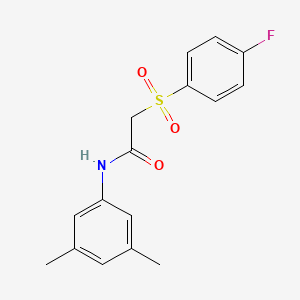 molecular formula C16H16FNO3S B2858940 N-(3,5-dimethylphenyl)-2-(4-fluorophenyl)sulfonylacetamide CAS No. 895480-95-2