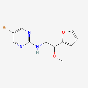 B2858947 5-Bromo-N-[2-(furan-2-yl)-2-methoxyethyl]pyrimidin-2-amine CAS No. 2379971-62-5
