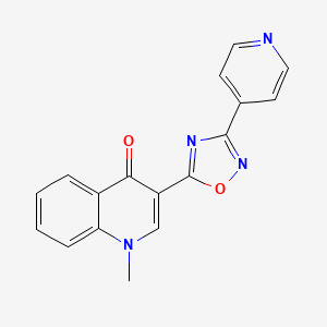molecular formula C17H12N4O2 B2858972 1-methyl-3-(3-(pyridin-4-yl)-1,2,4-oxadiazol-5-yl)quinolin-4(1H)-one CAS No. 1207032-63-0