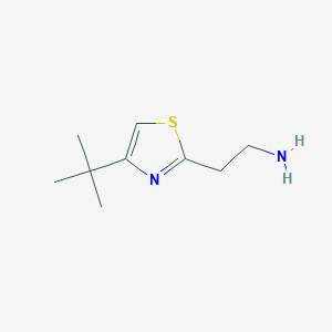 molecular formula C9H16N2S B2858973 2-(4-Tert-butyl-1,3-thiazol-2-yl)ethan-1-amine CAS No. 642081-26-3