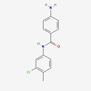 molecular formula C14H13ClN2O B2858982 4-氨基-N-(3-氯-4-甲基苯基)苯甲酰胺 CAS No. 337345-86-5