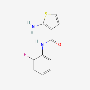 molecular formula C11H9FN2OS B2858989 2-amino-N-(2-fluorophenyl)thiophene-3-carboxamide CAS No. 590356-74-4