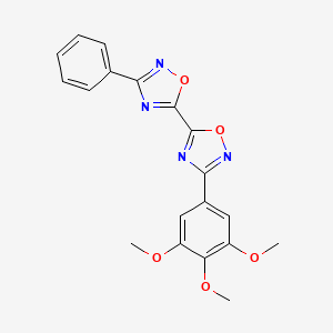 3-Phenyl-3'-(3,4,5-trimethoxyphenyl)-5,5'-bi-1,2,4-oxadiazole
