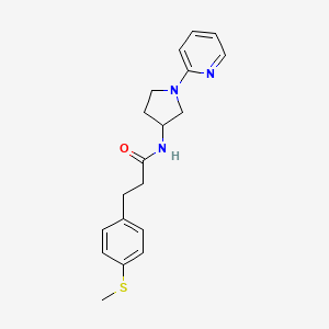 molecular formula C19H23N3OS B2859001 3-(4-(methylthio)phenyl)-N-(1-(pyridin-2-yl)pyrrolidin-3-yl)propanamide CAS No. 1795193-65-5