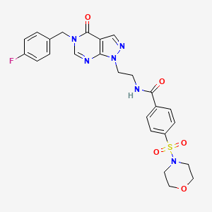 N-(2-(5-(4-fluorobenzyl)-4-oxo-4,5-dihydro-1H-pyrazolo[3,4-d]pyrimidin-1-yl)ethyl)-4-(morpholinosulfonyl)benzamide