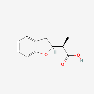 molecular formula C11H12O3 B2859006 (2R)-2-(2,3-Dihydro-1-benzofuran-2-yl)propanoic acid CAS No. 2248219-06-7