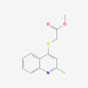 molecular formula C13H13NO2S B2859019 Methyl 2-(2-methylquinolin-4-ylthio)acetate CAS No. 247060-67-9