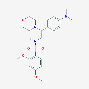 molecular formula C22H31N3O5S B2859027 N-(2-(4-(二甲氨基)苯基)-2-吗啉基乙基)-2,4-二甲氧基苯磺酰胺 CAS No. 946316-79-6