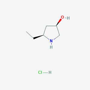 molecular formula C6H14ClNO B2859033 (3R,5S)-5-乙基吡咯烷-3-醇盐酸盐 CAS No. 2089246-24-0