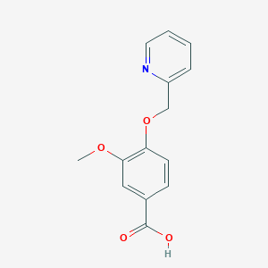 molecular formula C14H13NO4 B2859046 3-甲氧基-4-(吡啶-2-基甲氧基)苯甲酸 CAS No. 926240-68-8