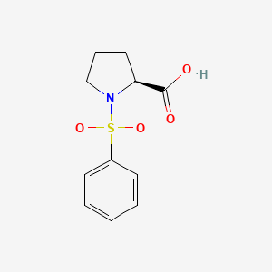 molecular formula C11H13NO4S B2859048 (2S)-1-(benzenesulfonyl)pyrrolidine-2-carboxylic acid CAS No. 88425-46-1