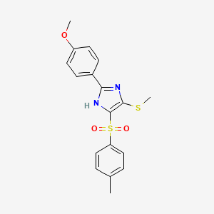 2-(4-methoxyphenyl)-5-(methylthio)-4-tosyl-1H-imidazole