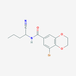 molecular formula C14H15BrN2O3 B2859063 8-bromo-N-(1-cyanobutyl)-2,3-dihydro-1,4-benzodioxine-6-carboxamide CAS No. 1311769-42-2
