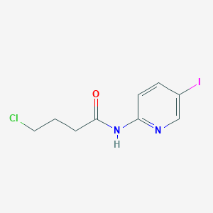 molecular formula C9H10ClIN2O B2859067 4-氯-N-(5-碘-2-吡啶基)丁酰胺 CAS No. 338748-92-8