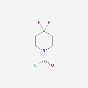molecular formula C6H8ClF2NO B2859072 4,4-Difluoropiperidine-1-carbonyl chloride CAS No. 1240057-29-7