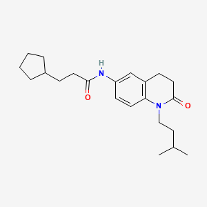 3-cyclopentyl-N-(1-isopentyl-2-oxo-1,2,3,4-tetrahydroquinolin-6-yl)propanamide