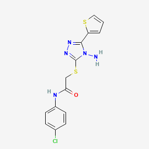 2-{[4-amino-5-(thiophen-2-yl)-4H-1,2,4-triazol-3-yl]sulfanyl}-N-(4-chlorophenyl)acetamide