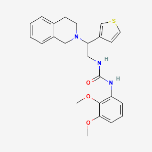 molecular formula C24H27N3O3S B2859083 1-(2-(3,4-dihydroisoquinolin-2(1H)-yl)-2-(thiophen-3-yl)ethyl)-3-(2,3-dimethoxyphenyl)urea CAS No. 1172773-88-4