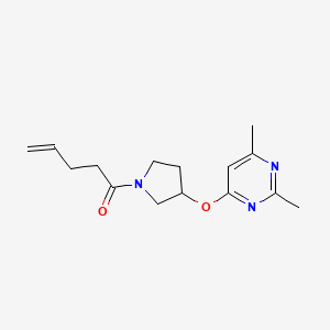 1-{3-[(2,6-Dimethylpyrimidin-4-yl)oxy]pyrrolidin-1-yl}pent-4-en-1-one