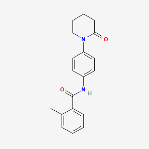 molecular formula C19H20N2O2 B2859096 2-甲基-N-(4-(2-氧代哌啶-1-基)苯基)苯甲酰胺 CAS No. 941872-46-4