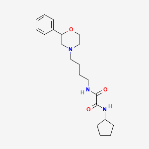 B2859103 N1-cyclopentyl-N2-(4-(2-phenylmorpholino)butyl)oxalamide CAS No. 954085-02-0