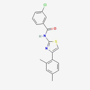B2859106 3-chloro-N-[4-(2,4-dimethylphenyl)-1,3-thiazol-2-yl]benzamide CAS No. 313499-94-4
