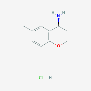 molecular formula C10H14ClNO B2859117 (S)-6-甲基色满-4-胺盐酸盐 CAS No. 1392218-82-4