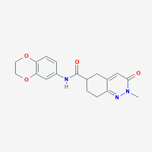 molecular formula C18H19N3O4 B2859119 N-(2,3-二氢苯并[b][1,4]二噁英-6-基)-2-甲基-3-氧代-2,3,5,6,7,8-六氢环己并萘-6-甲酰胺 CAS No. 1903527-31-0