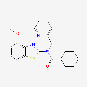 N-(4-ethoxybenzo[d]thiazol-2-yl)-N-(pyridin-2-ylmethyl)cyclohexanecarboxamide