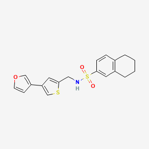 N-{[4-(furan-3-yl)thiophen-2-yl]methyl}-5,6,7,8-tetrahydronaphthalene-2-sulfonamide