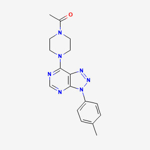 molecular formula C17H19N7O B2859129 1-(4-(3-(p-tolyl)-3H-[1,2,3]triazolo[4,5-d]pyrimidin-7-yl)piperazin-1-yl)ethanone CAS No. 920407-10-9