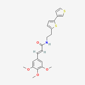(E)-N-(2-([2,3'-bithiophen]-5-yl)ethyl)-3-(3,4,5-trimethoxyphenyl)acrylamide
