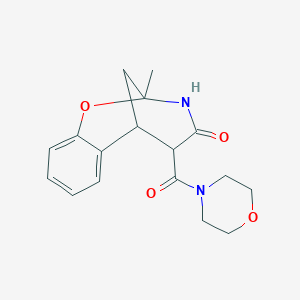 molecular formula C17H20N2O4 B285915 2-methyl-5-(morpholin-4-ylcarbonyl)-2,3,5,6-tetrahydro-4H-2,6-methano-1,3-benzoxazocin-4-one 