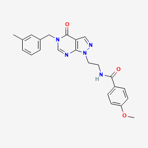 4-methoxy-N-(2-(5-(3-methylbenzyl)-4-oxo-4,5-dihydro-1H-pyrazolo[3,4-d]pyrimidin-1-yl)ethyl)benzamide