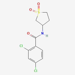 molecular formula C11H11Cl2NO3S B2859166 2,4-dichloro-N-(1,1-dioxidotetrahydrothiophen-3-yl)benzamide CAS No. 303018-84-0
