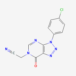 2-[3-(4-Chlorophenyl)-7-oxotriazolo[4,5-d]pyrimidin-6-yl]acetonitrile