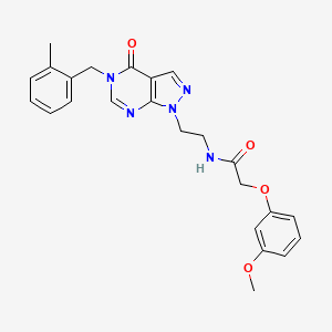 2-(3-methoxyphenoxy)-N-(2-(5-(2-methylbenzyl)-4-oxo-4,5-dihydro-1H-pyrazolo[3,4-d]pyrimidin-1-yl)ethyl)acetamide