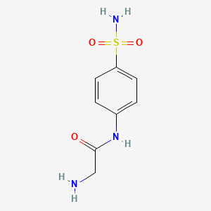 molecular formula C8H11N3O3S B2859184 2-氨基-N-(4-磺酰胺基苯基)乙酰胺 CAS No. 133639-71-1