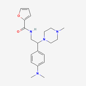 molecular formula C20H28N4O2 B2859185 N-(2-(4-(dimethylamino)phenyl)-2-(4-methylpiperazin-1-yl)ethyl)furan-2-carboxamide CAS No. 946340-92-7