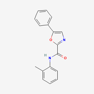 molecular formula C17H14N2O2 B2859186 5-phenyl-N-(o-tolyl)oxazole-2-carboxamide CAS No. 955673-53-7