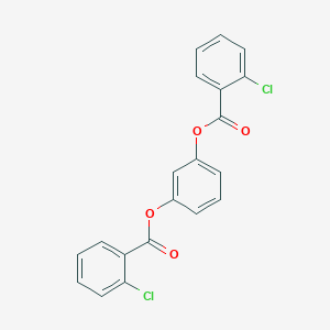 molecular formula C20H12Cl2O4 B285919 3-[(2-Chlorobenzoyl)oxy]phenyl 2-chlorobenzoate 