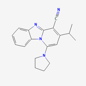 3-(Propan-2-yl)-1-(pyrrolidin-1-yl)pyrido[1,2-a]benzimidazole-4-carbonitrile