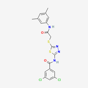 3,5-dichloro-N-(5-((2-((3,5-dimethylphenyl)amino)-2-oxoethyl)thio)-1,3,4-thiadiazol-2-yl)benzamide
