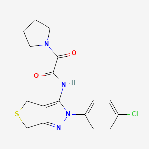 N-[2-(4-chlorophenyl)-4,6-dihydrothieno[3,4-c]pyrazol-3-yl]-2-oxo-2-pyrrolidin-1-ylacetamide