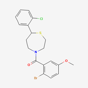 (2-Bromo-5-methoxyphenyl)(7-(2-chlorophenyl)-1,4-thiazepan-4-yl)methanone