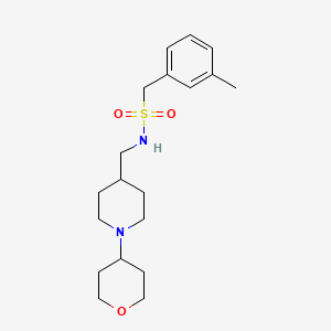 molecular formula C19H30N2O3S B2859247 N-((1-(tetrahydro-2H-pyran-4-yl)piperidin-4-yl)methyl)-1-(m-tolyl)methanesulfonamide CAS No. 2034504-96-4