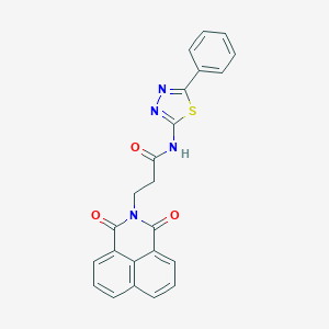 molecular formula C23H16N4O3S B285925 3-(1,3-dioxo-1H-benzo[de]isoquinolin-2(3H)-yl)-N-(5-phenyl-1,3,4-thiadiazol-2-yl)propanamide 