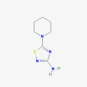 molecular formula C7H12N4S B2859250 5-Piperidin-1-yl-1,2,4-thiadiazol-3-amine CAS No. 1536051-54-3