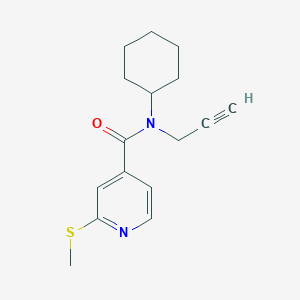 N-cyclohexyl-2-(methylsulfanyl)-N-(prop-2-yn-1-yl)pyridine-4-carboxamide